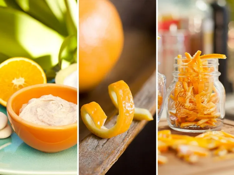 écorce d’orange que faire ajouter petite quantité bain quelques gouttes anti inflammatoires éclaircir