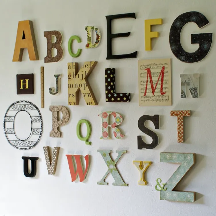 meilleures idées déco DIY TikTok lettres personnalisées décoration murale alphabet