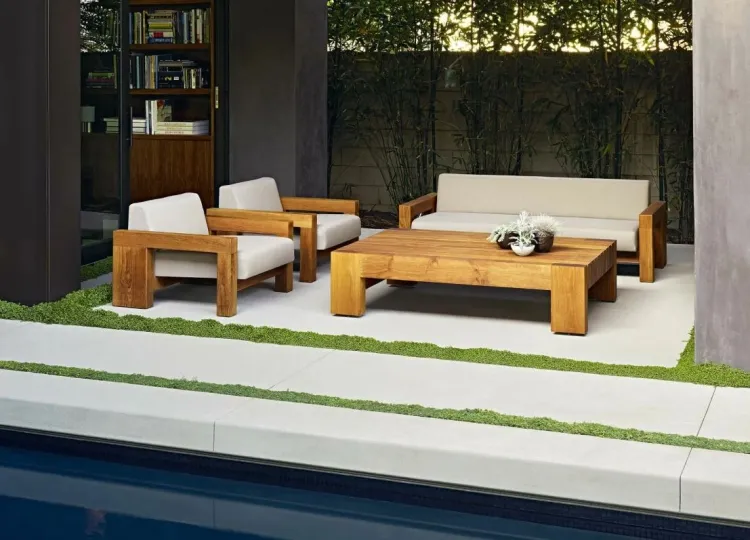 mobilier en bois terrasse tendance 2022