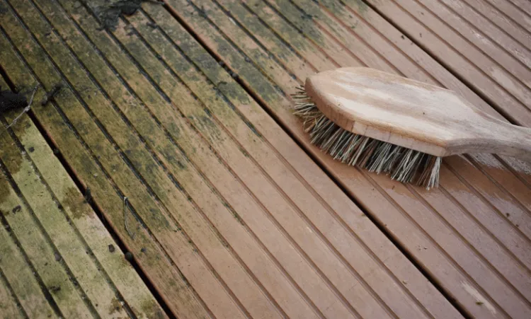 nettoyer la mousse sur une terrasse en bois 2022