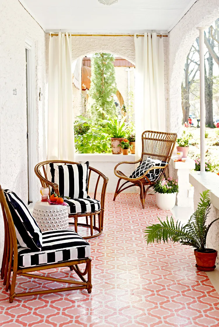 rideaux extérieurs blancs protection uv pluie vent insectes décorer patio terrasse balcon
