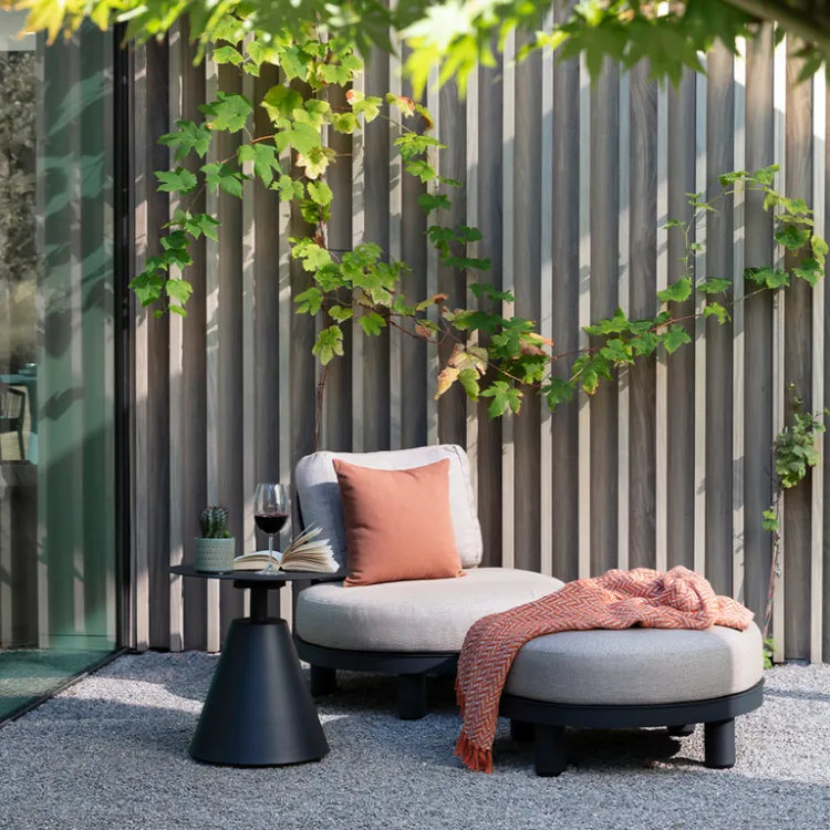 salon de jardin bas petit espace mobilier exterieur design minimaliste