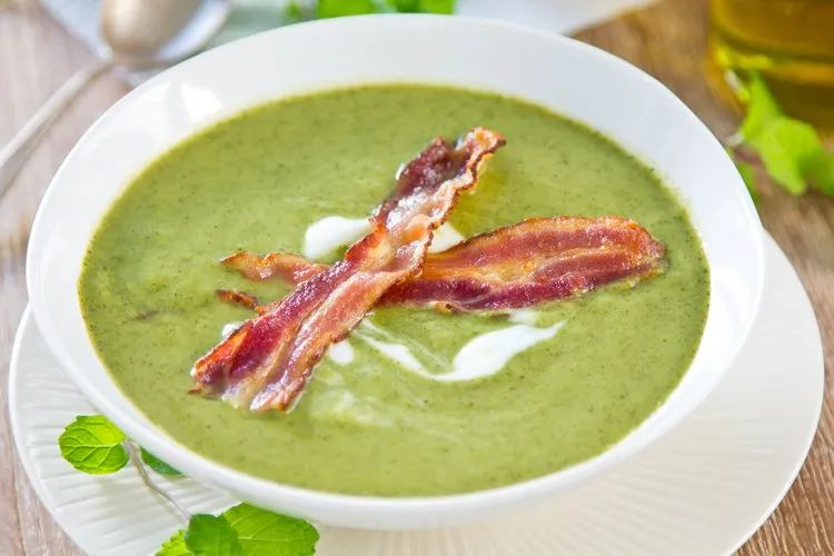 Thermomix pea soup recipe with bacon