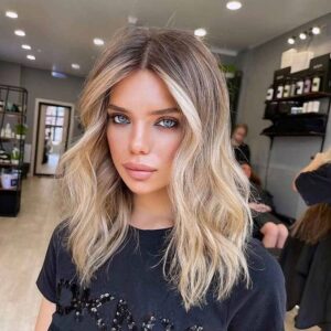 tendance coloration cheveux 2022 printemps-été Money Piece