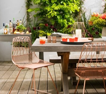 déco terrasse en bois flotté