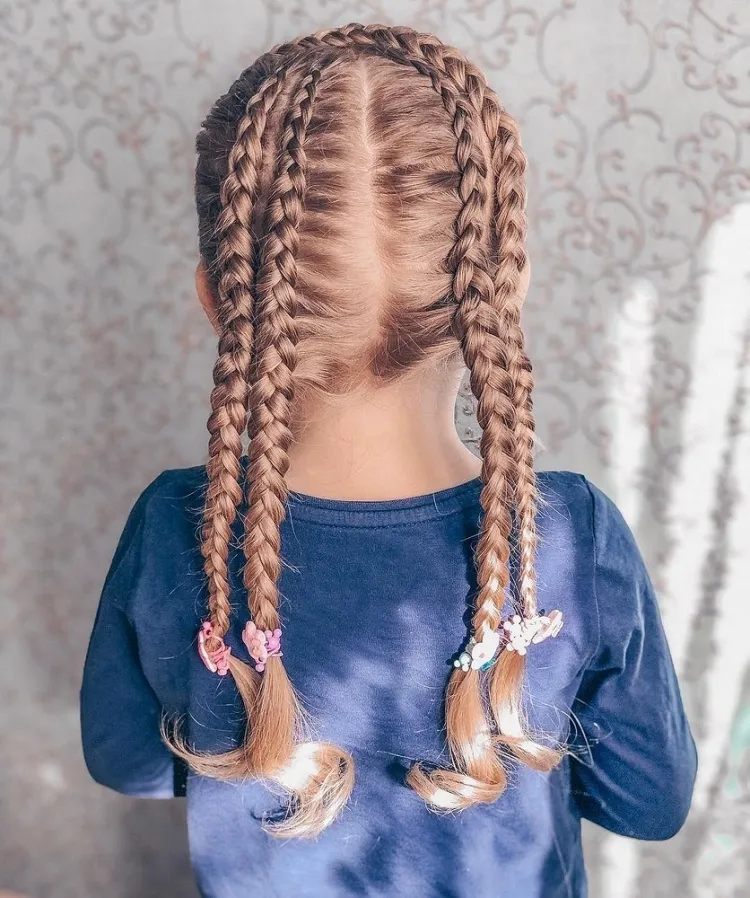 little girl braid hairstyle cornrow braids