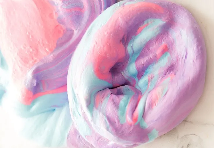how to make super fluffy unicorn slime at home simple recipe game with dough