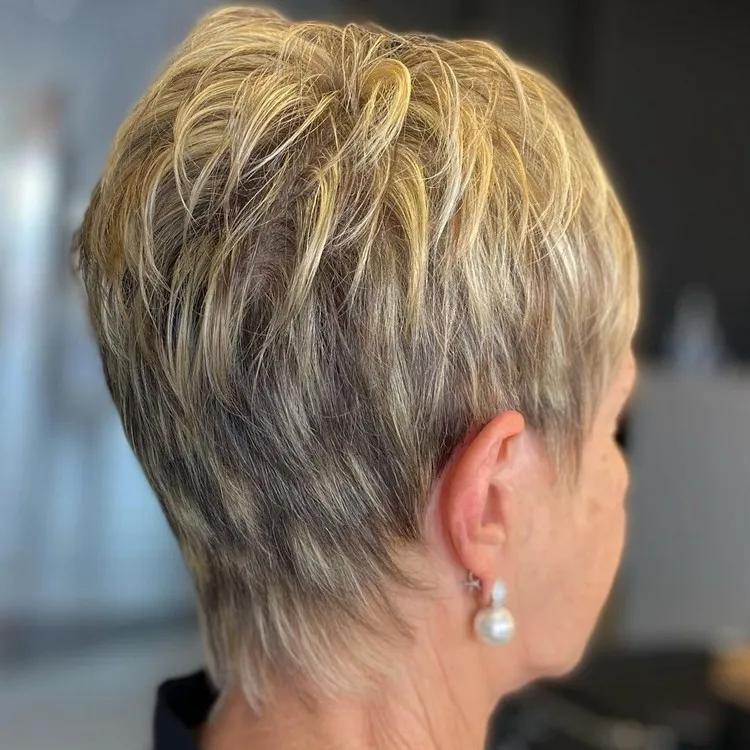 Short haircut for a 60-year-old woman with glasses fashion ideas 2022