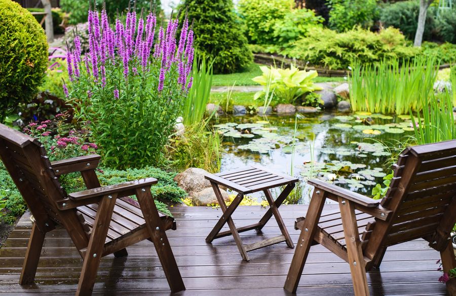 décoration pour bassin extérieur