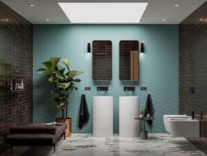 idées carrelages salle bain modernes sol murs design italien Marazzi formats variés