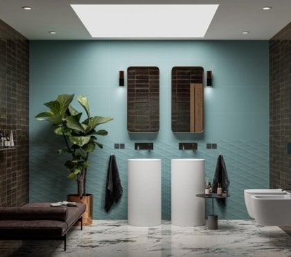 idées carrelages salle bain modernes sol murs design italien Marazzi formats variés