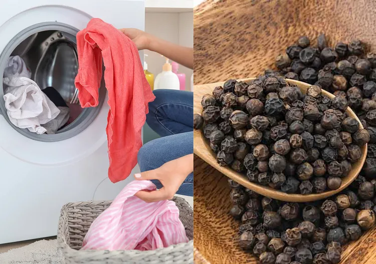 poivre moulu pour raviver les couleurs d'un vetement déteint machine a laver