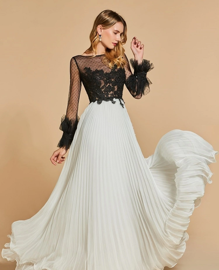 robe en noir et blanc mariage 2022