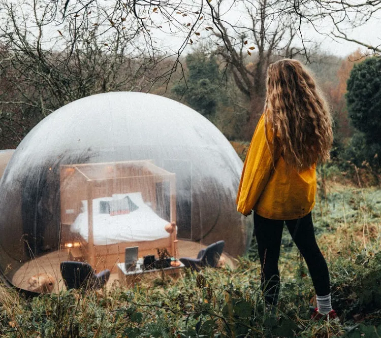 abri bulle jardin igloo pas cher gonflable transparente extérieur 2022