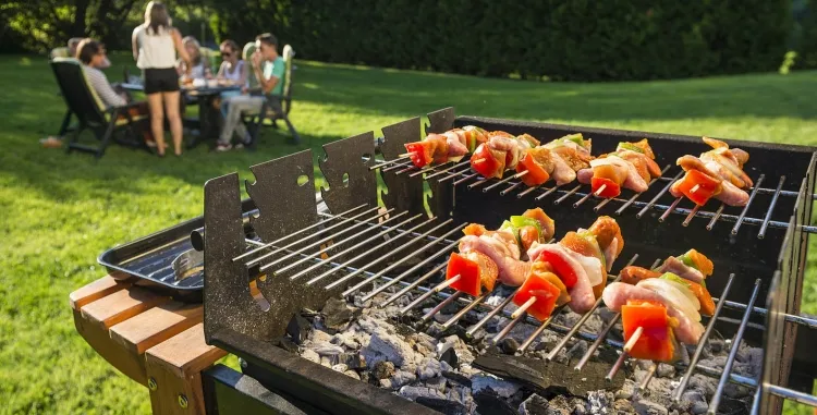 barbecue on the terrace effective means of controlling fires