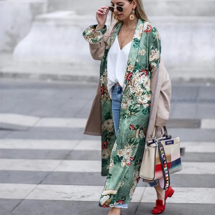 comment porter un kimono femme long