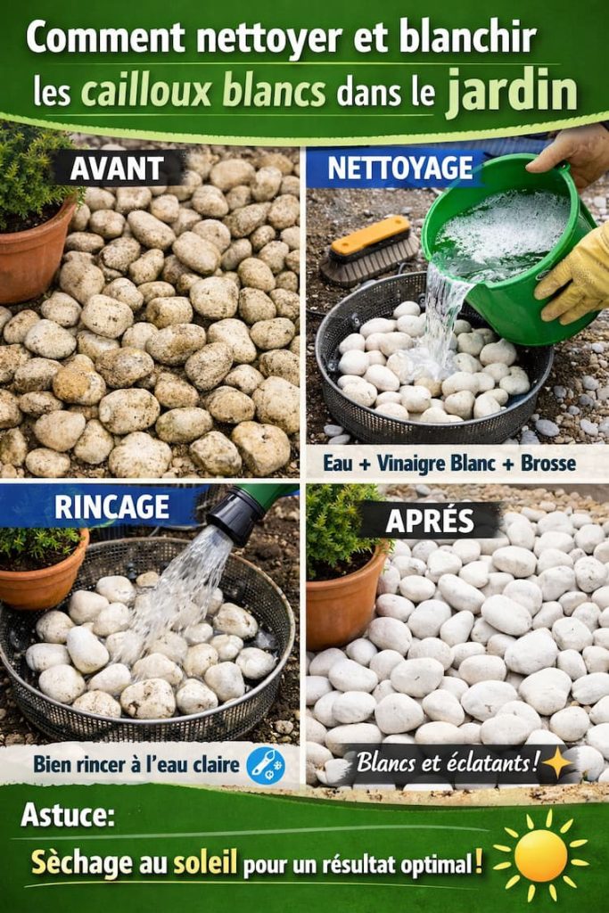 comment tremper des cailloux blancs pour les nettoyer
