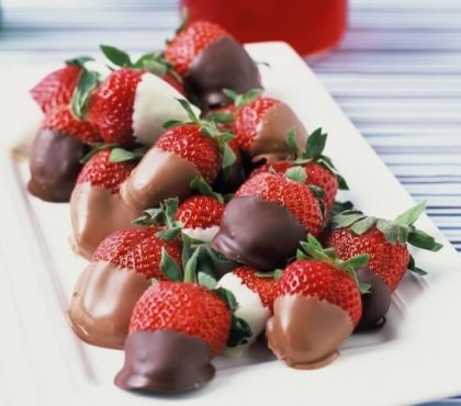 manger du sucre fraises enrobées chocolat peu calories délicieuses