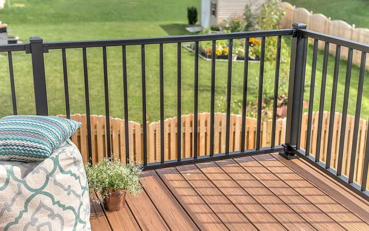 clean metal deck railing bird poop