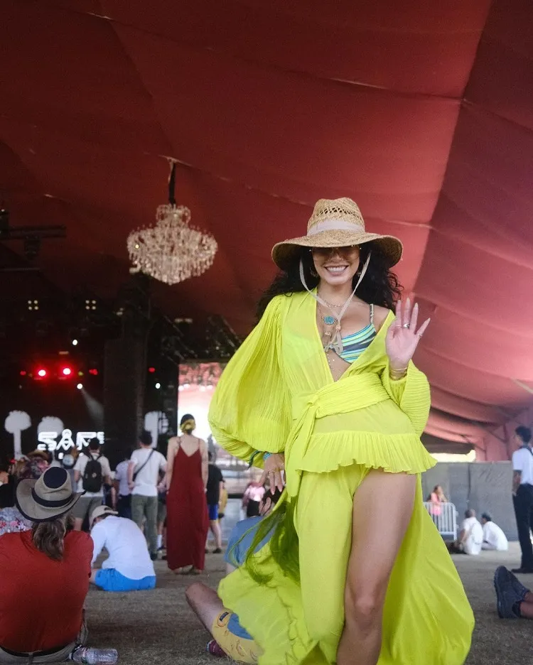 Vanessa Hudgens Coachella Summer Dress Outfit 2022