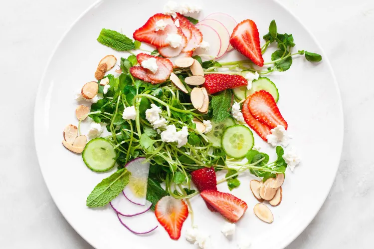 salade composée printemps healthy recette équilibrée délicieuse cresson