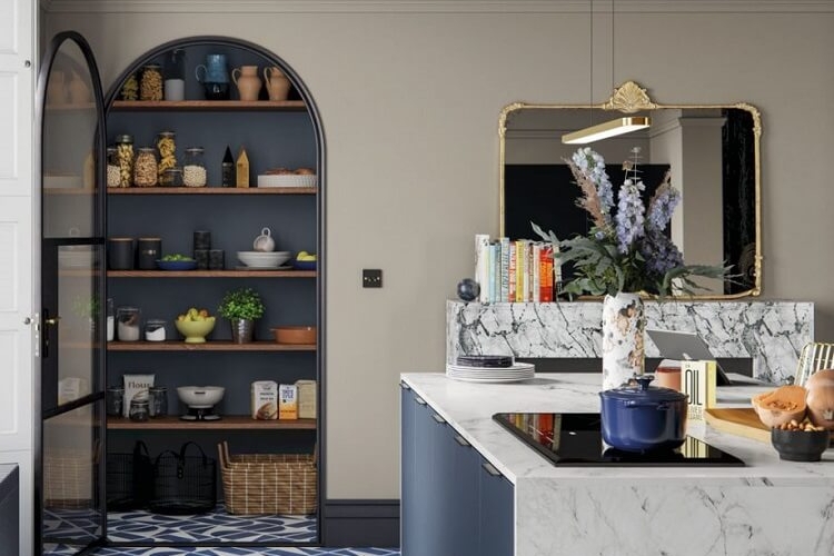 tendances cuisine 2022 quel style couleur design garde-manger encastré chic