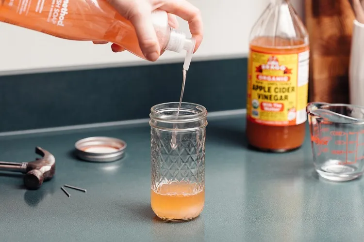 vinaigre blanc pour se débarrasser des moucherons de fruits 