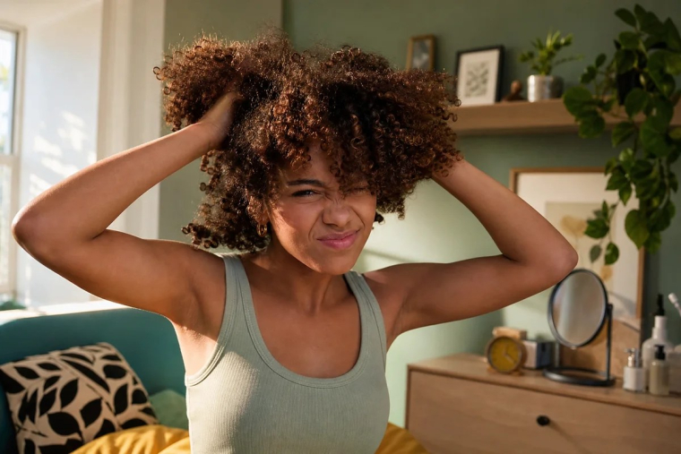 Ne pas laver ses cheveux pendant une semaine