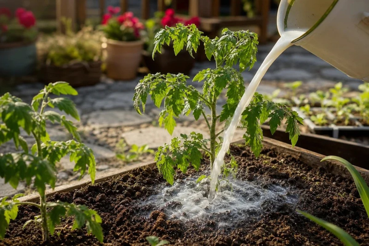 arroser tomates avec du lait