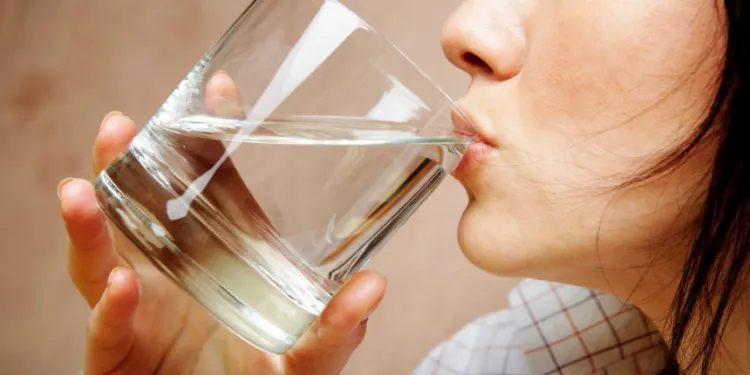 Drink a glass of water before eating 