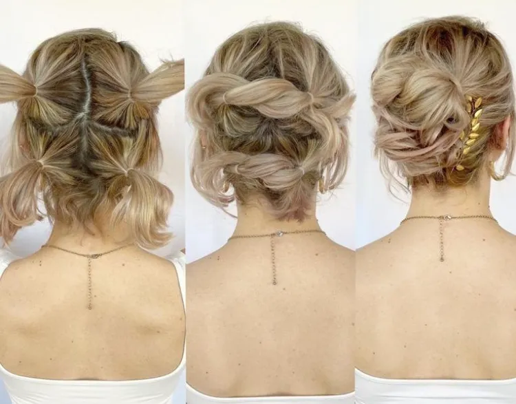 Stylish messy short braided hair that is easy to do in summer