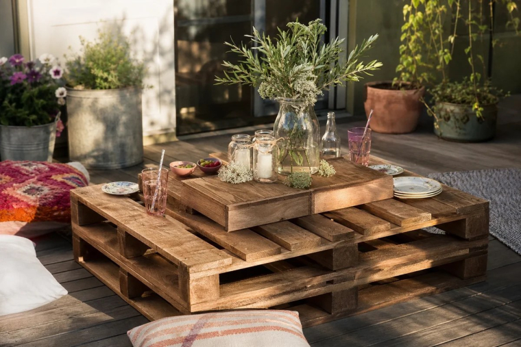 comment construire meuble de jardin en palette facile salon jardin palettes bois été 2022