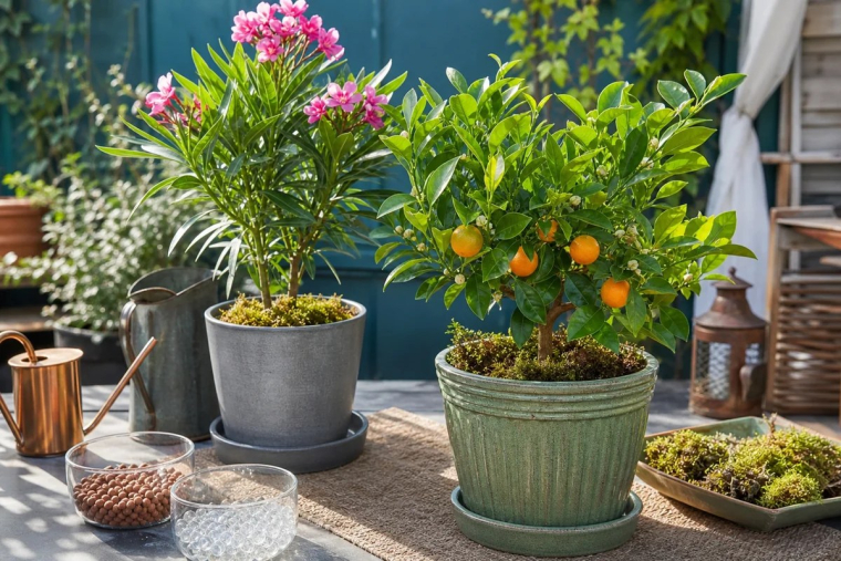 comment garder l'humidité dans une jardiniere dans un pot exterieur été