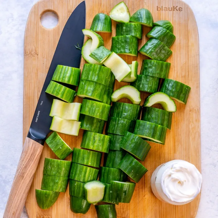 summer vegetarian recipe idea with cucumbers