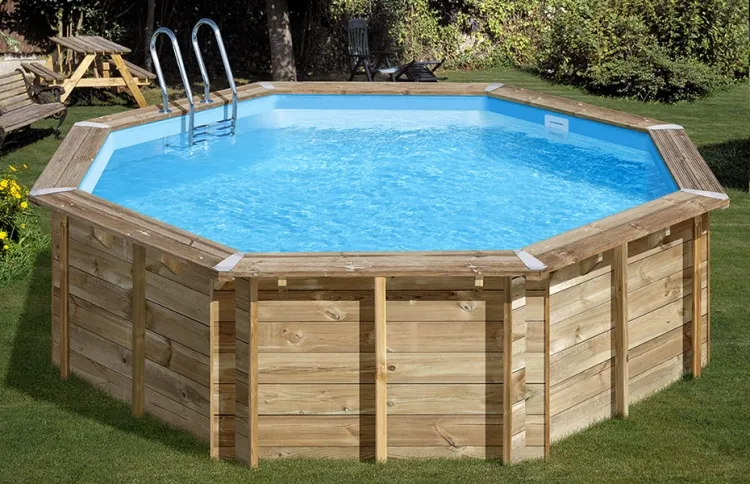 piscine en bois pas cher jardin