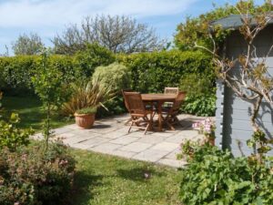 plantes pour terrasse ensoleillée bonne combinaison arbres plantes offrant ombre intimité