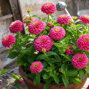 plantes résistant au vent zinnia