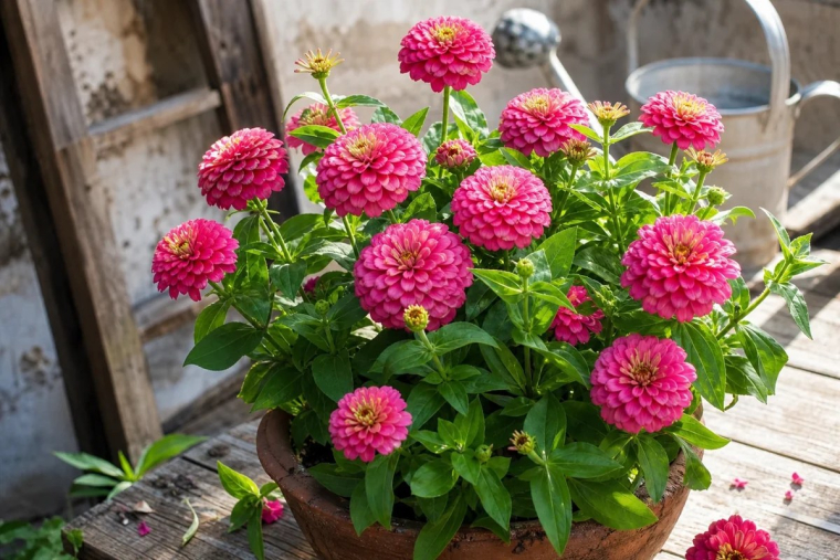 plantes résistant au vent zinnia