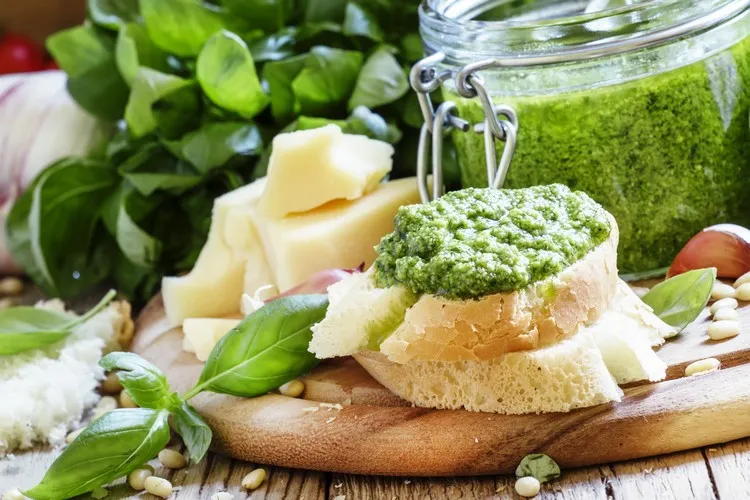 What to do with fresh basil Homemade basil pesto recipe without pine nuts