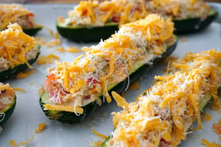 recette courgette farci thon fromage au four idée facile rapide