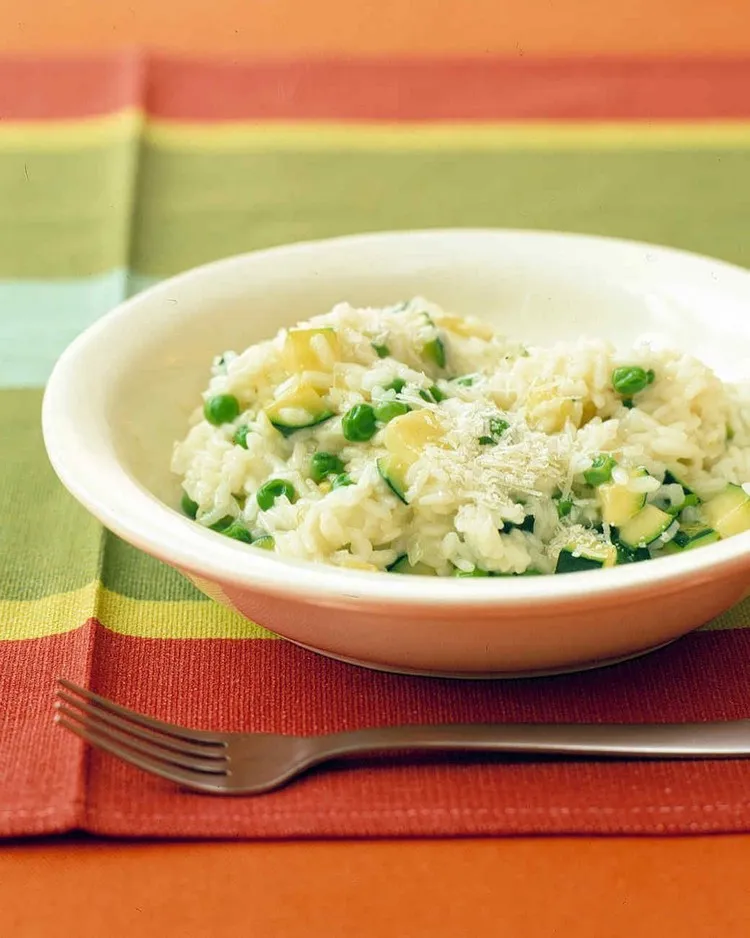 Zucchini and pea risotto thermomix recipes for the summer of 2022