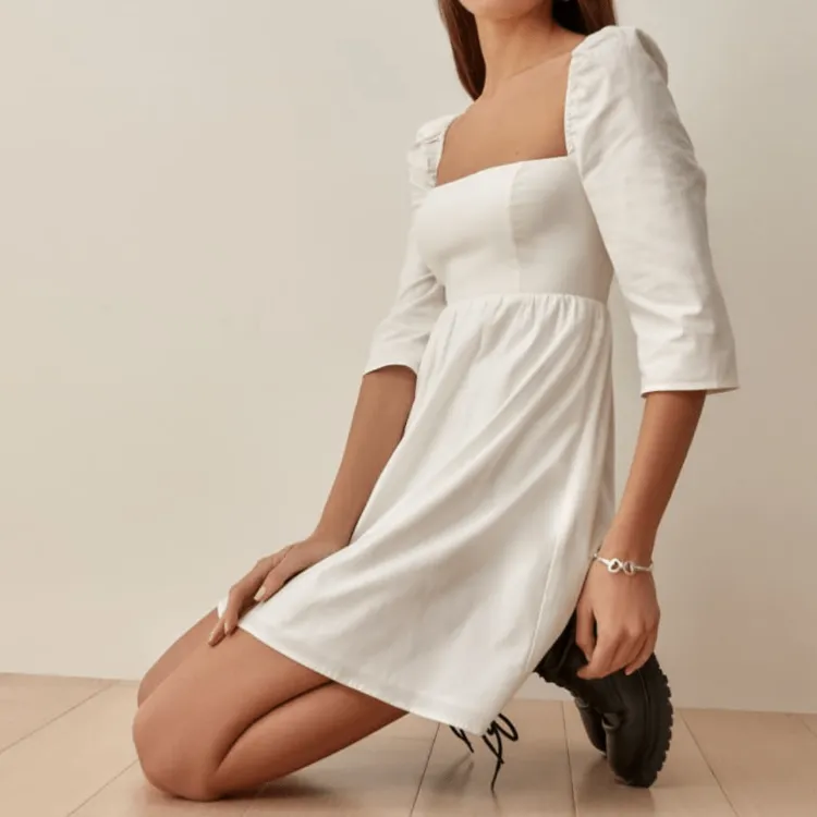 robe été tendance 2022 robe blanche courte coton design pure
