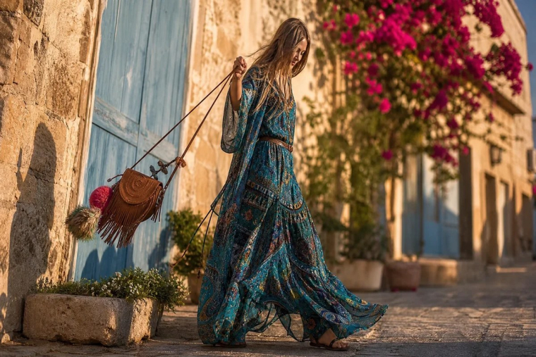 robe longue bohème chic tendance mode 2022 femme