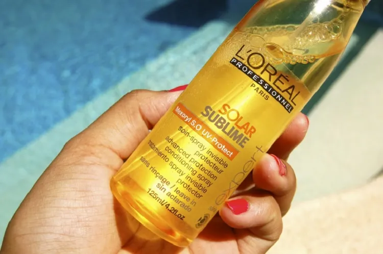 Sunscreen cream for hair care with Aloe Vera spray from L'Oreal