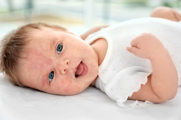 symptomes allergie alimentaire bébé éruption cutanée rouge qui gratte