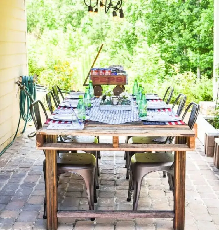 table à manger extérieure meuble jardin palette diy tuto brico été 2022