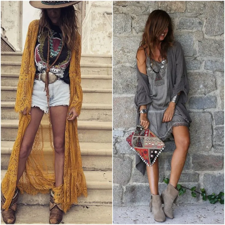 bohemian chic fashion trend 2022 fashionable outfit ideas