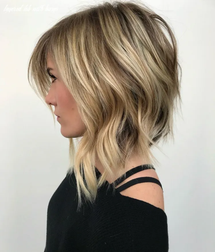 Extra short gradient tapered long square behind trendy blonde coloring