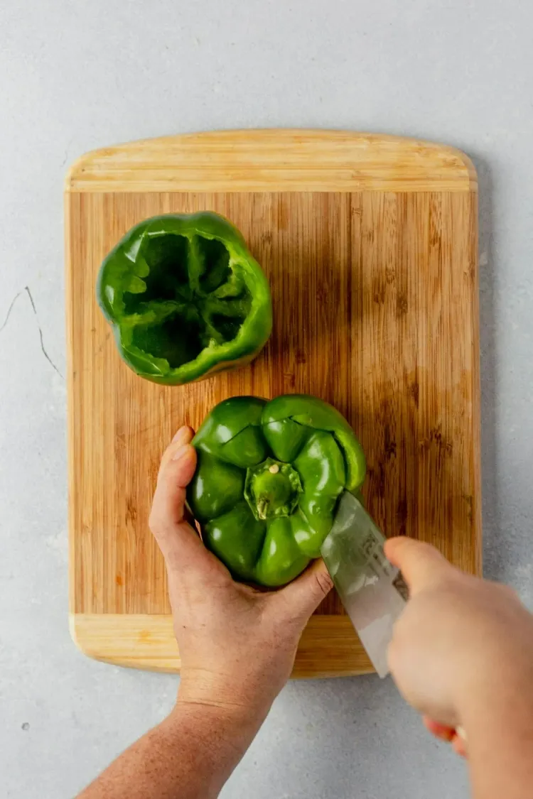 how to cut a pepper use a sharp chef's knife cut just right