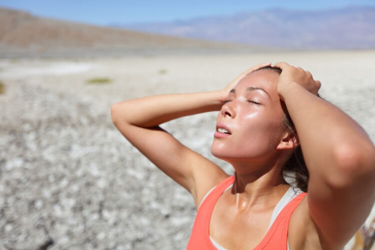 coup de soleil grave entraîner défaillance système contrôle température corps